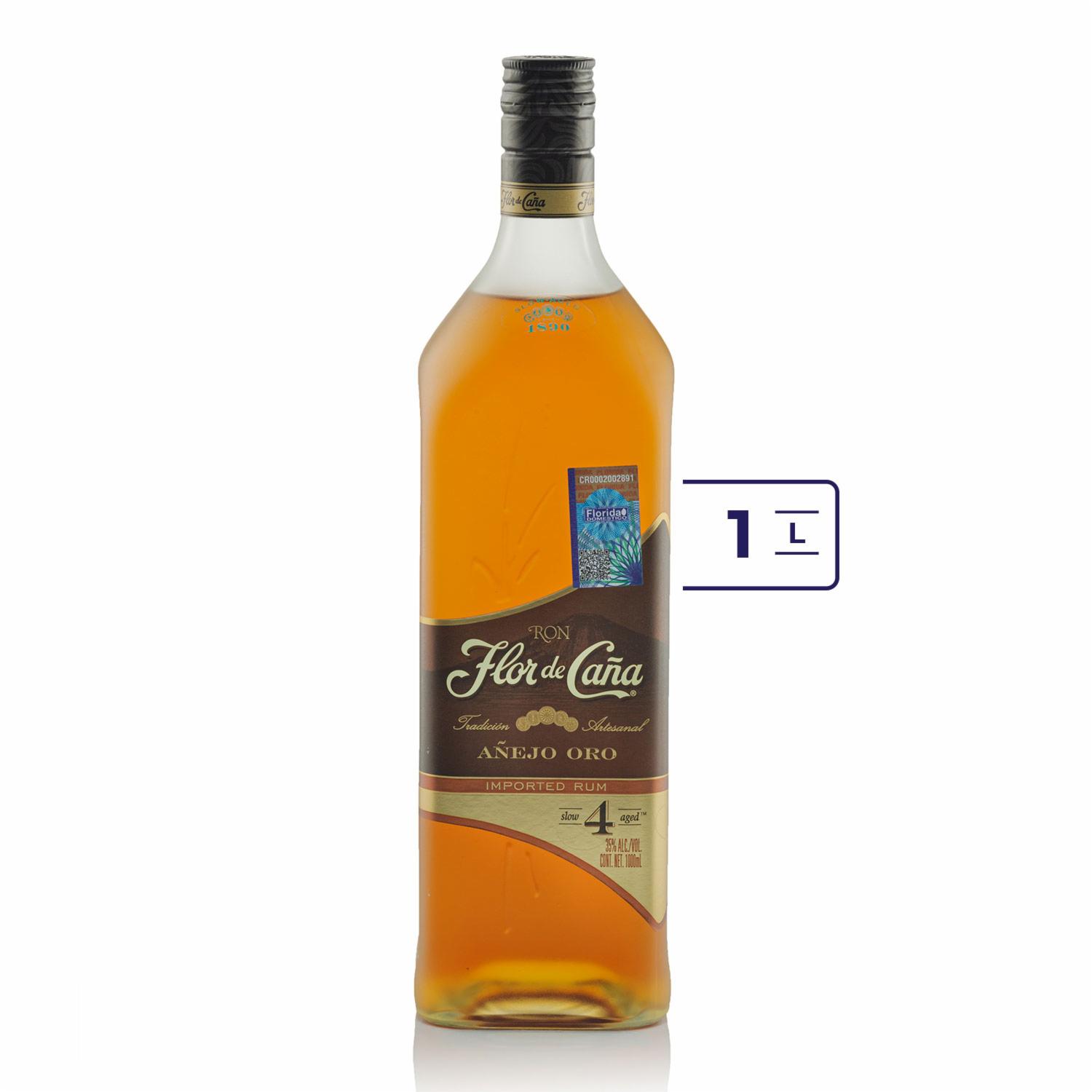 Flor de Caña 4 años Oro 1L
